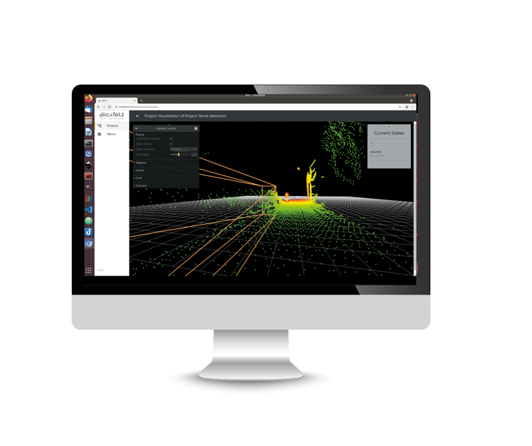 Software interface for configuring zones and reviewing LiDAR measurement output