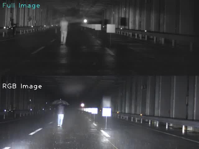 Low-visibility scene in rain at night showing conditions where ordinary camera review can degrade